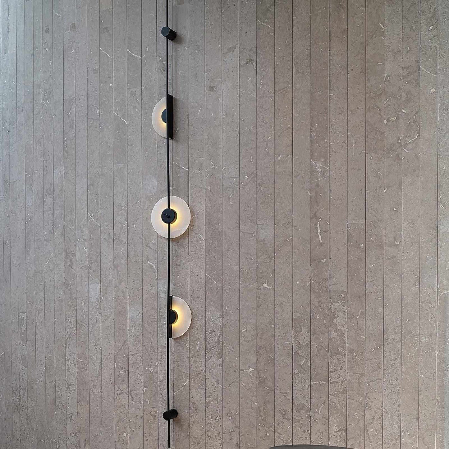 Vilun Plug Wall Sconce – Alabaster Scope, Minimalist Wall Scope