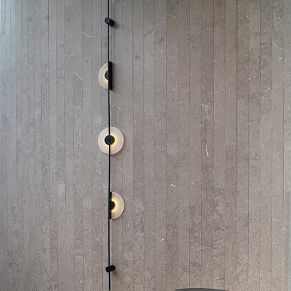 Vilun Plug Wall Sconce – Alabaster Scope, Minimalist Wall Scope