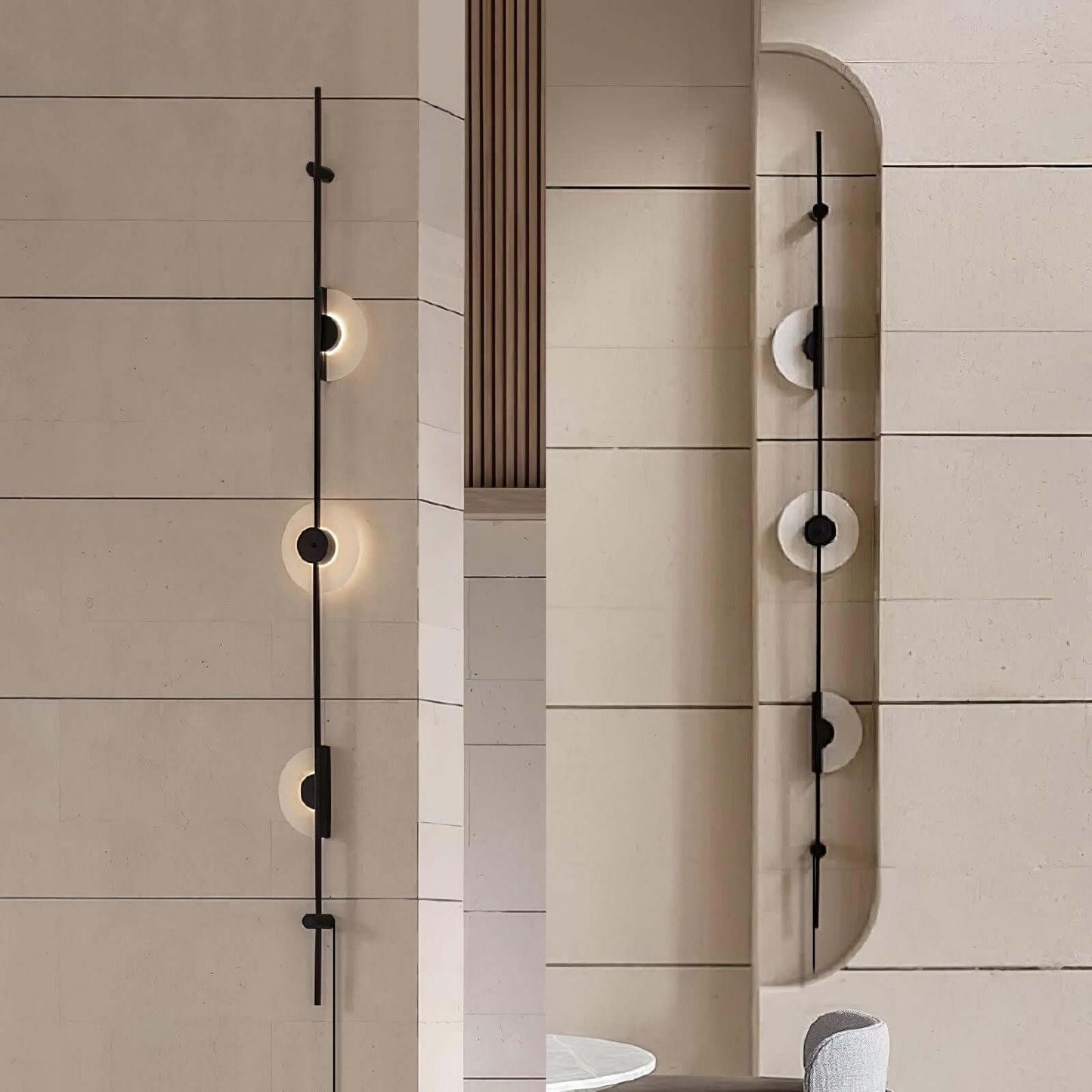 Vilun Plug Wall Sconce – Alabaster Scope, Minimalist Wall Scope