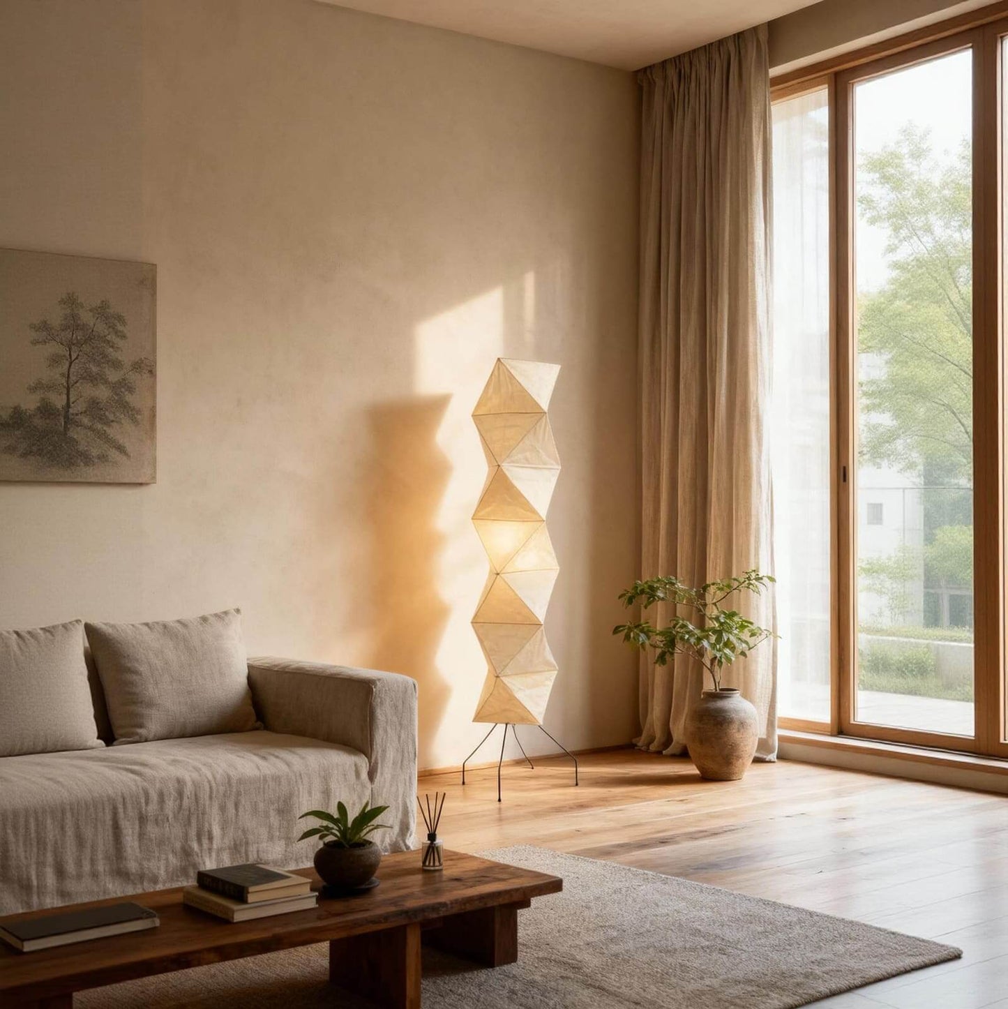 Viori Floor Lamp – Japanese Living Room Floor Light
