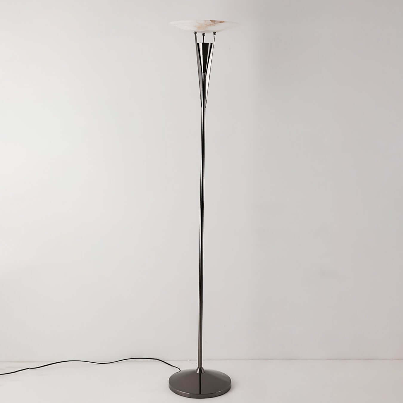 Vylara Floor Lamp - Minimalist Alabaster Corner Lamp for Living Room