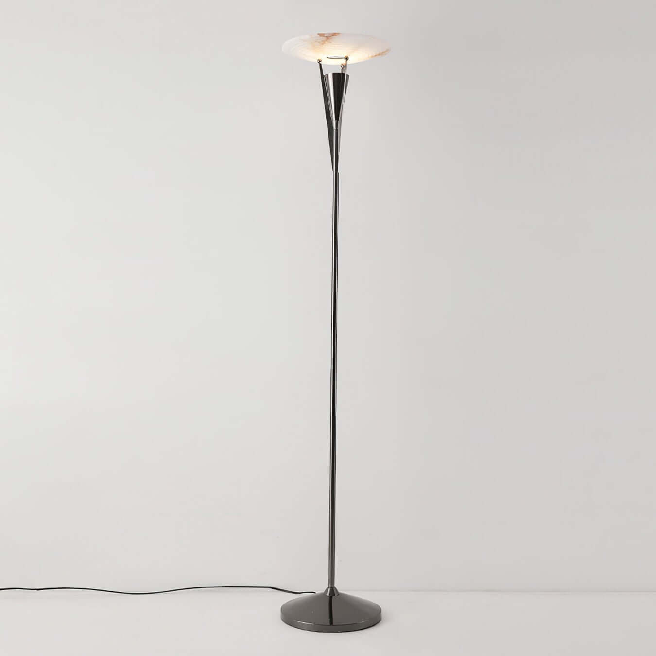 Vylara Floor Lamp - Minimalist Alabaster Corner Lamp for Living Room