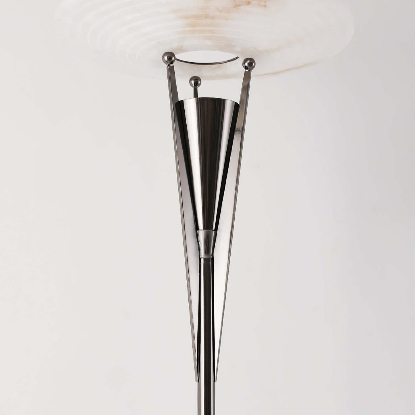 Vylara Floor Lamp - Minimalist Alabaster Corner Lamp for Living Room