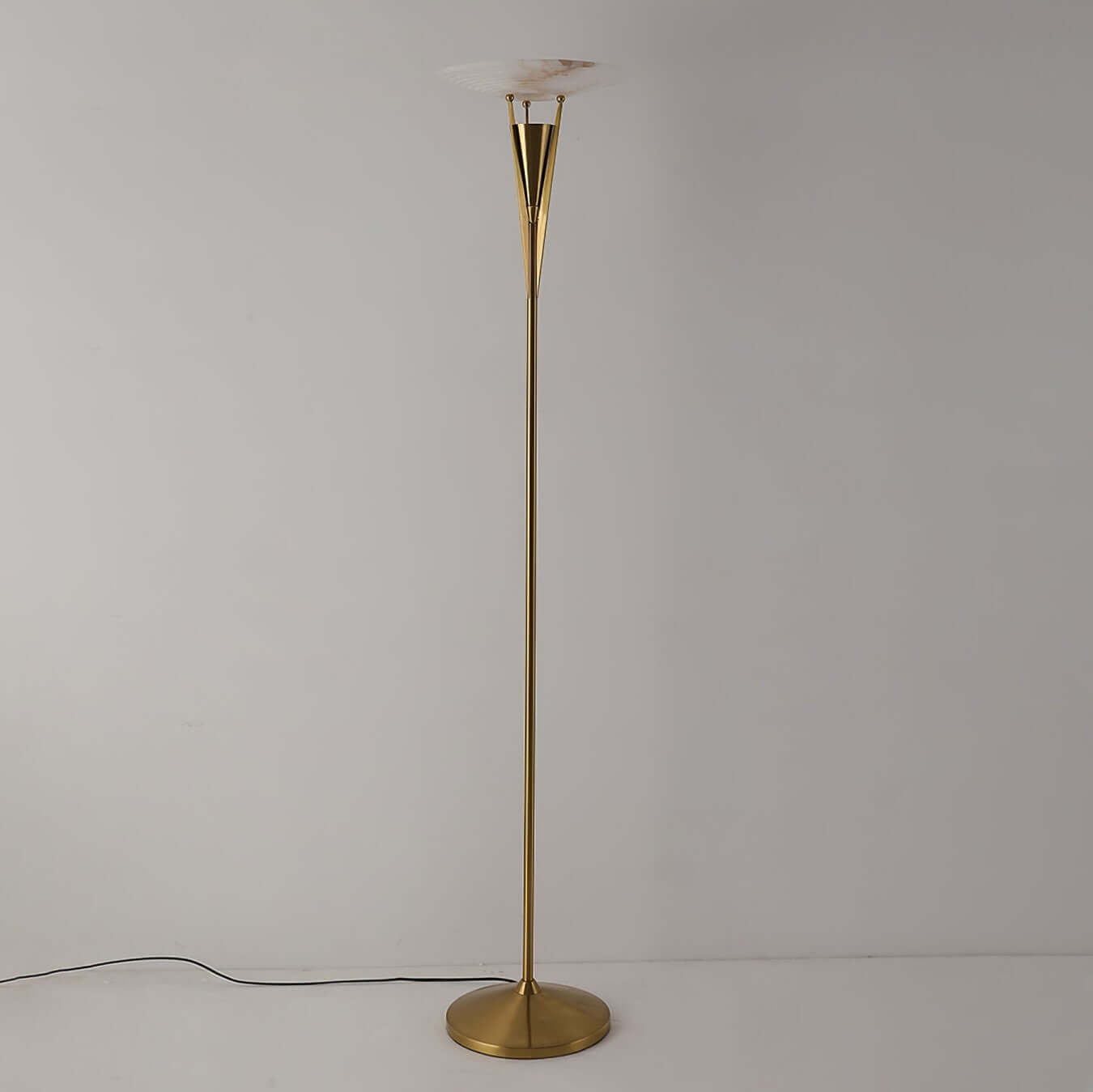 Vylara Floor Lamp - Minimalist Alabaster Corner Lamp for Living Room