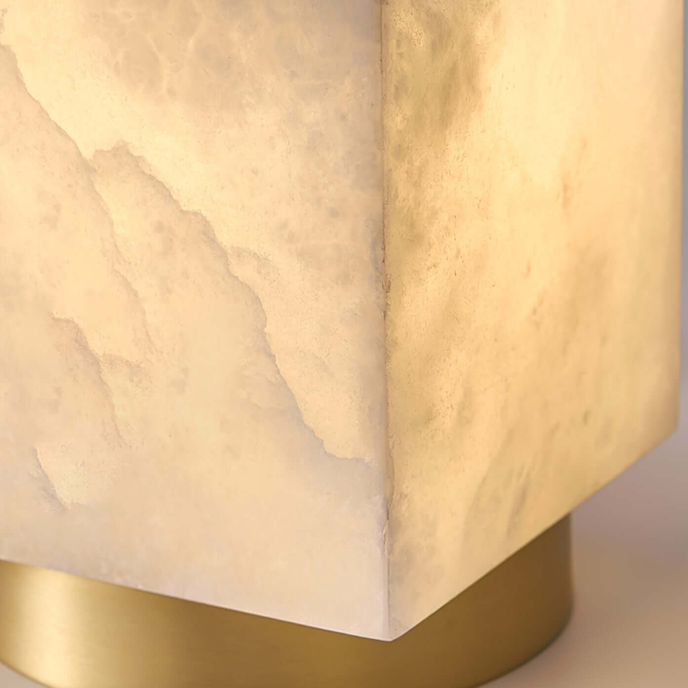 Vylora Ceiling Light | Brass Flush Mount & Alabaster Fixture