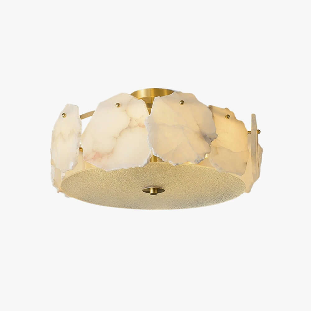 Xelora Ceiling Light | Alabaster Flush Mount for Bedrooms & More