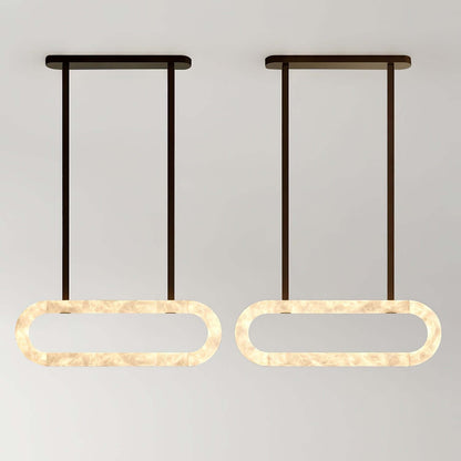 Zalonix Chandelier – Alabaster Retro Chandelier for Dining Room