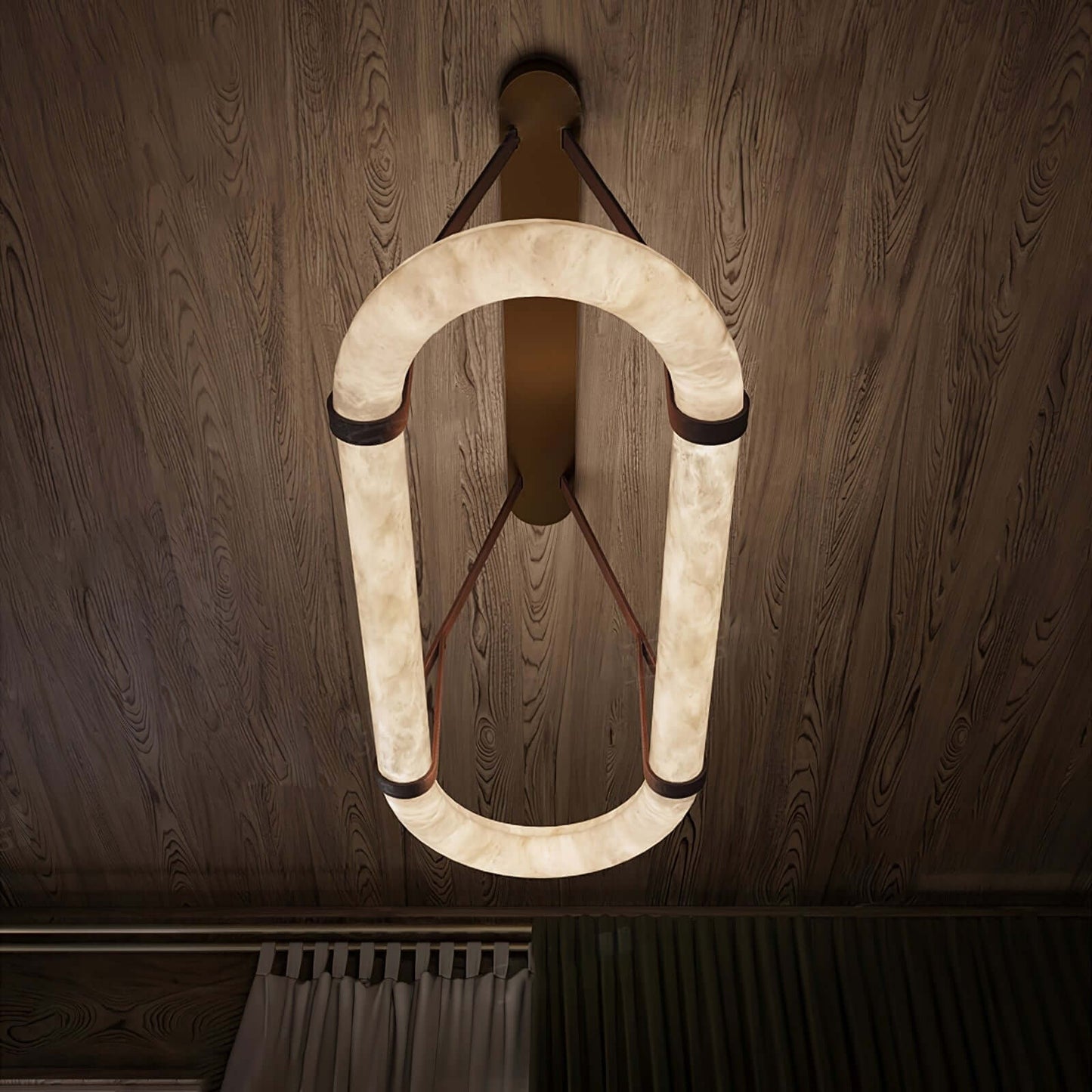 Zalonix Chandelier – Alabaster Retro Chandelier for Dining Room