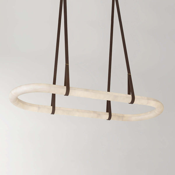 Zalonix Chandelier – Alabaster Retro Chandelier for Dining Room