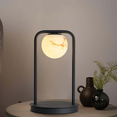 Zavro Table Lamp – Minimalist Alabaster Table Lamp Design