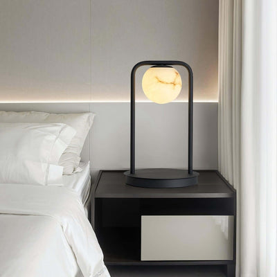 Zavro Table Lamp – Minimalist Alabaster Table Lamp Design