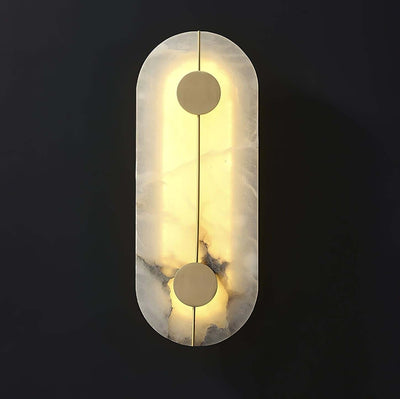 Zaytro Wall Sconce – Alabaster Wall Sconce, Modern Brass Style