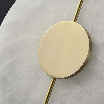 Zaytro Wall Sconce – Alabaster Wall Sconce, Modern Brass Style
