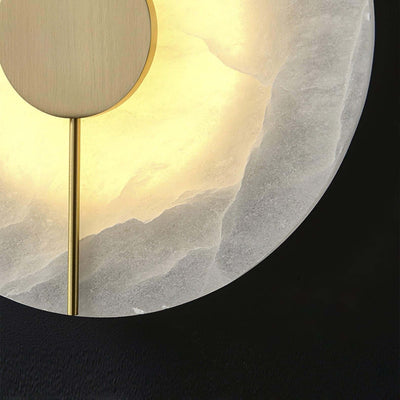 Zaytro Wall Sconce – Alabaster Wall Sconce, Modern Brass Style