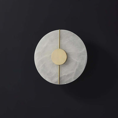 Zaytro Wall Sconce – Alabaster Wall Sconce, Modern Brass Style