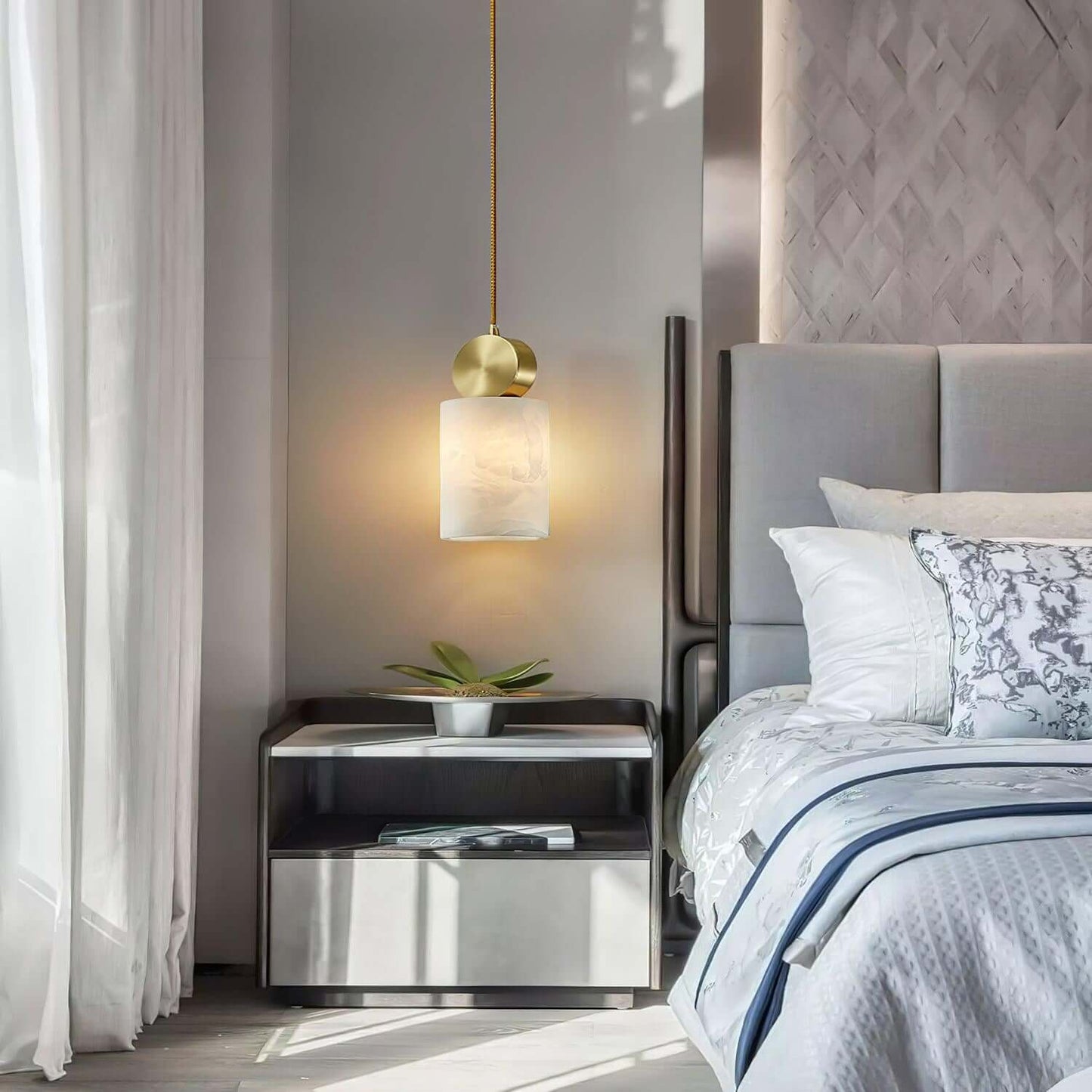 Zelya Pendant Light – Decorative Alabaster Pendant Light