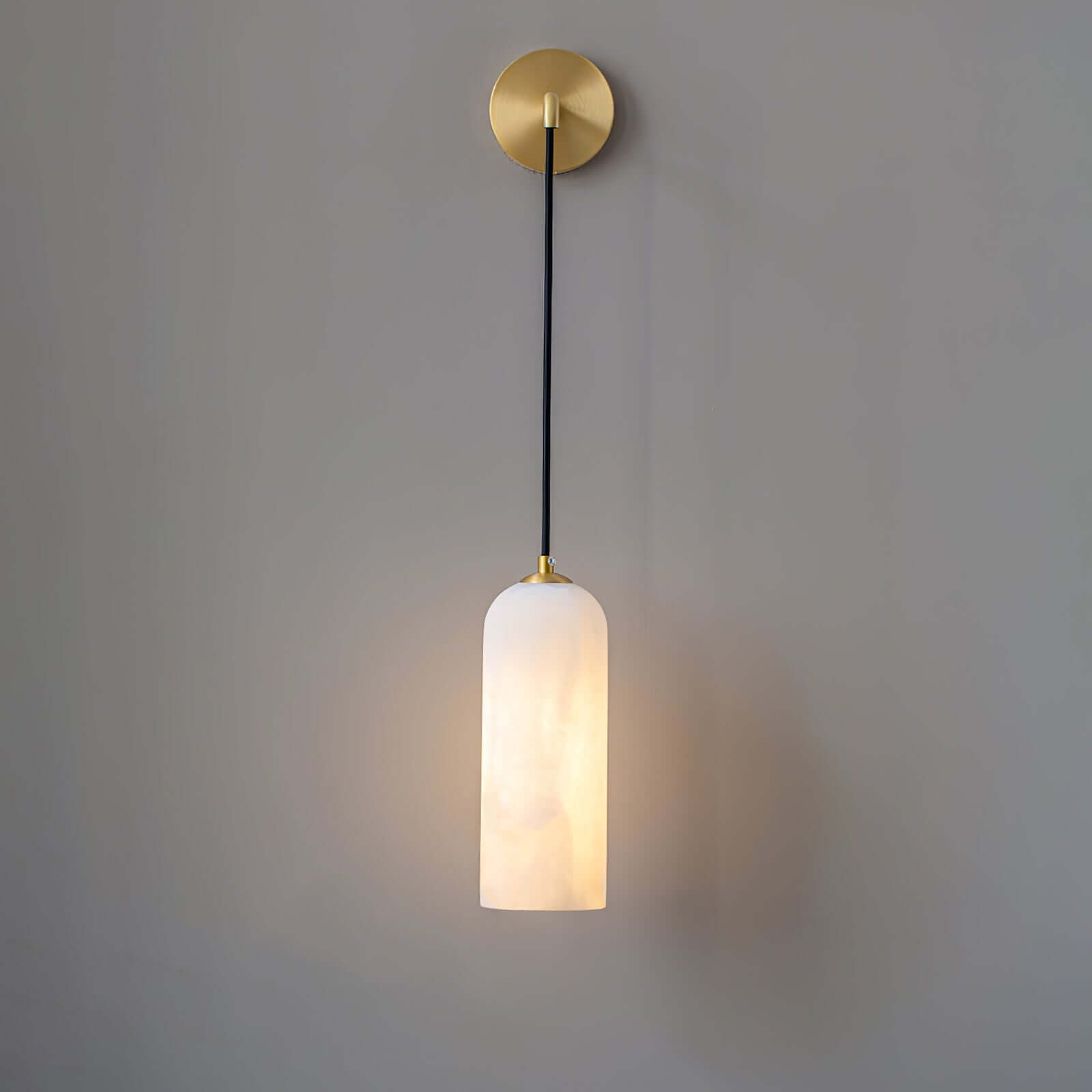 Zoryn Wall Sconce – Alabaster Wall Sconce Brass Light Fixture