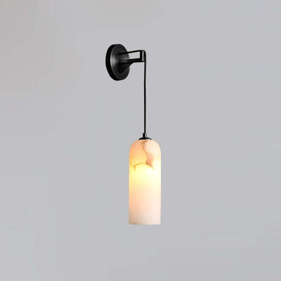 Zoryn Wall Sconce – Alabaster Wall Sconce Brass Light Fixture