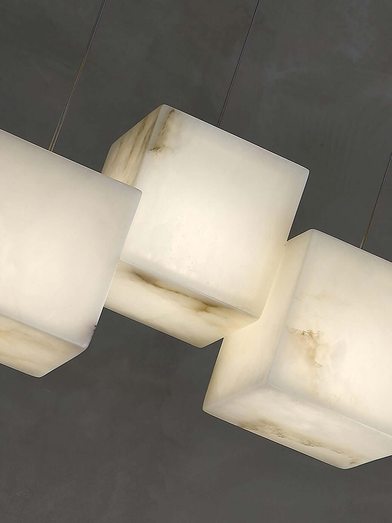 Zovrix Alabaster Chandelier – Long Great Room Lighting