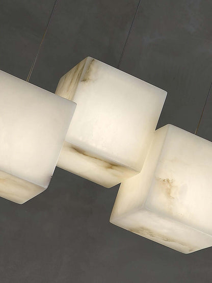 Zovrix Alabaster Chandelier – Long Great Room Lighting