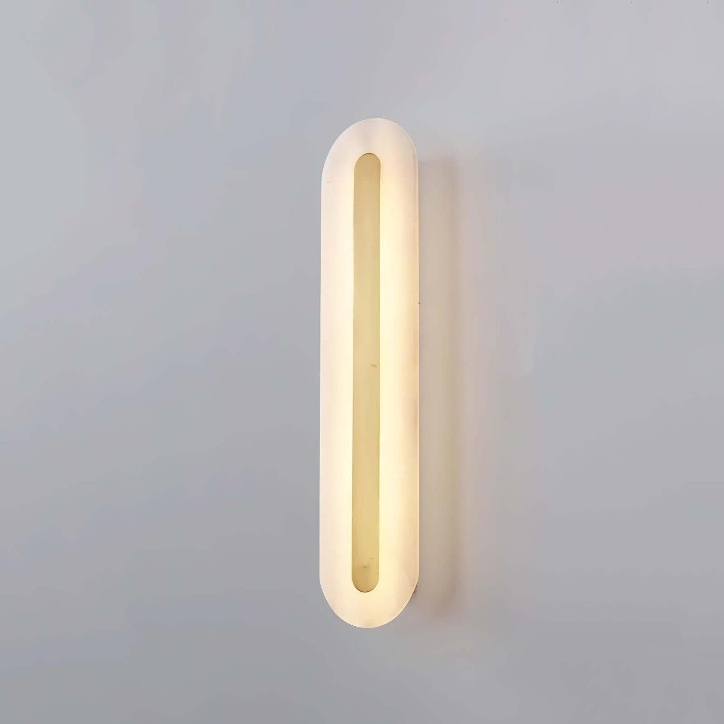Zymera Alabaster Wall Sconce with Brass Accent Light