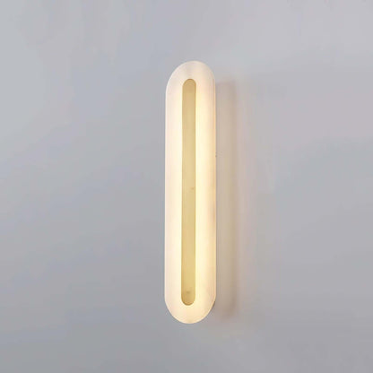 Zymera Alabaster Wall Sconce with Brass Accent Light