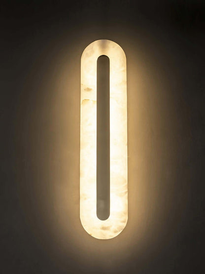 Zymera Alabaster Wall Sconce with Brass Accent Light