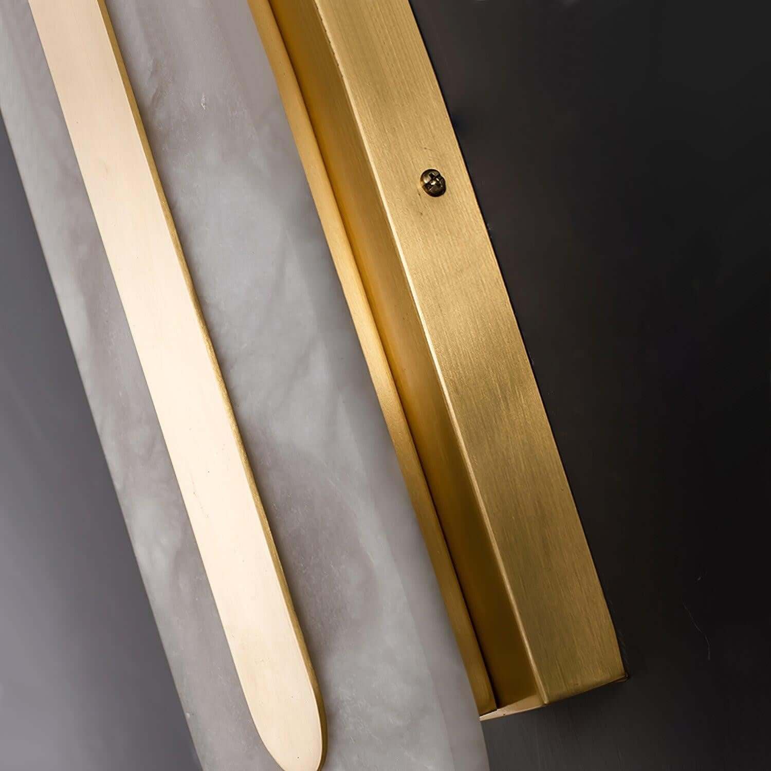 Zymera Alabaster Wall Sconce with Brass Accent Light | Rossolighting