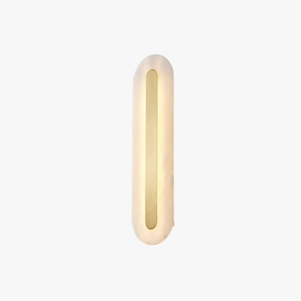 Zymera Alabaster Wall Sconce with Brass Accent Light