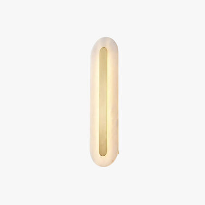 Zymera Alabaster Wall Sconce with Brass Accent Light